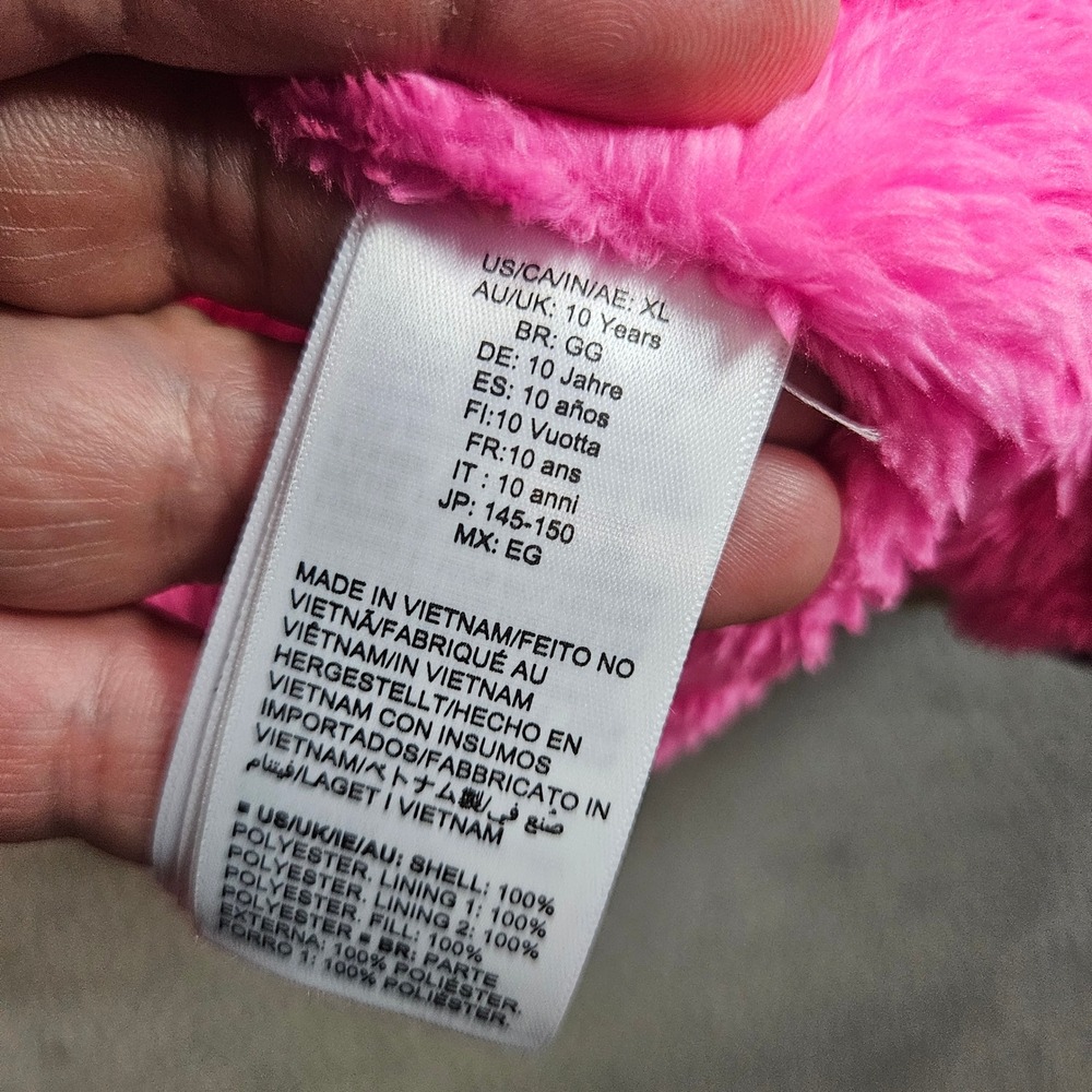 NEW Disney Minnie Mouse Daisy Duck Girls Hooded Jacket Light Green Pink XL 10 Yr - Picture 7 of 12